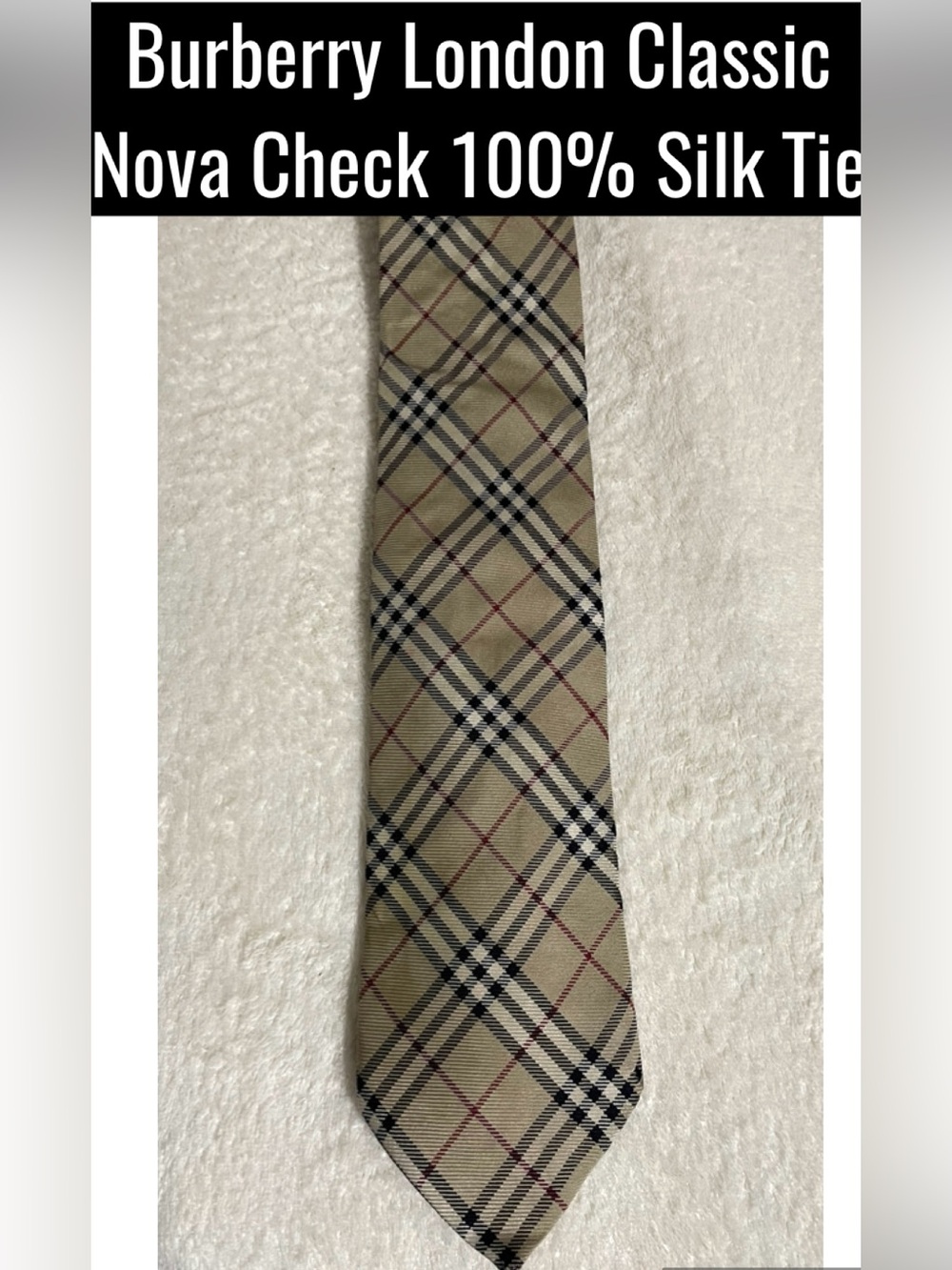 Burberry London Classic Nova Check 100% Silk Tie